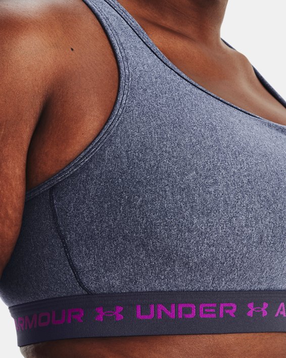 Sostén Deportivo Armour® Mid Crossback Heather para Mujer, Purple, pdpMainDesktop image number 3